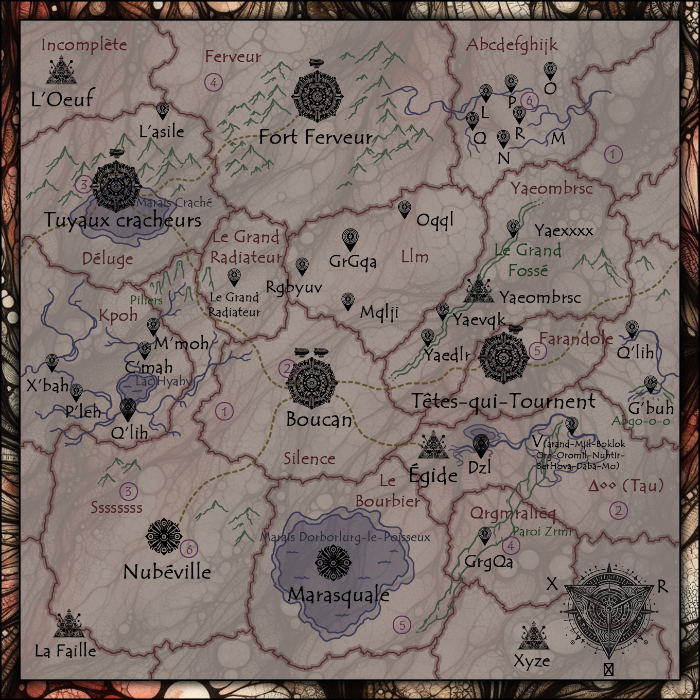 Carte du Monde Creux