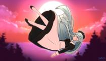 Chlo� qui tombe