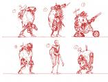Robotic Trashcan concept art personnages