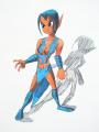 Vieux dessin de 2006 - Heroine � cheveux bleus
